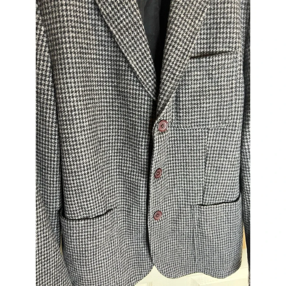 American Eagle Outfitters Mens The Legendary Blazer L Wool Blend Herringbone Jac